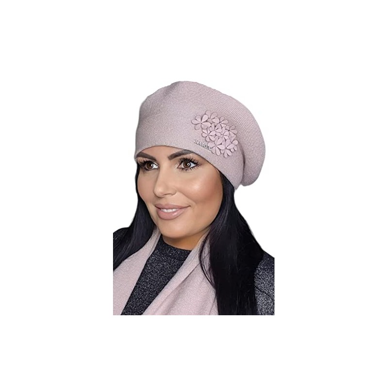 Kamea Feba Women's Beret Winter Warm Classic Headwear, pink