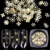 Gold Snowflake Nail Art Glitters Sequins 3D Christmas Nail Sequins
