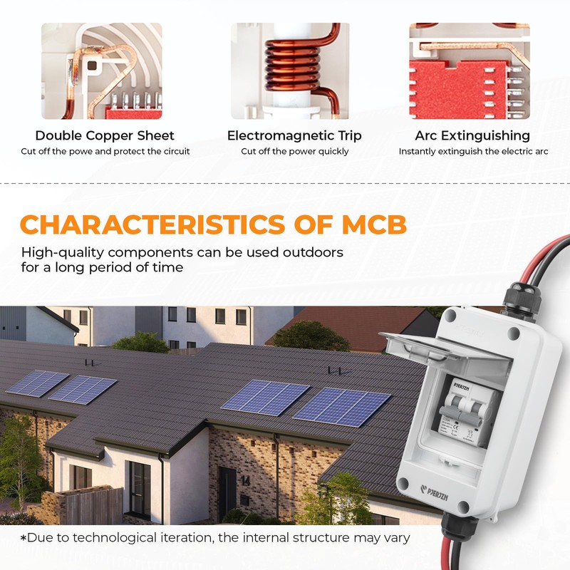 Pjerjzn 30A Solar Panel Disconnect Switch 400V DC/AC Solar Shut