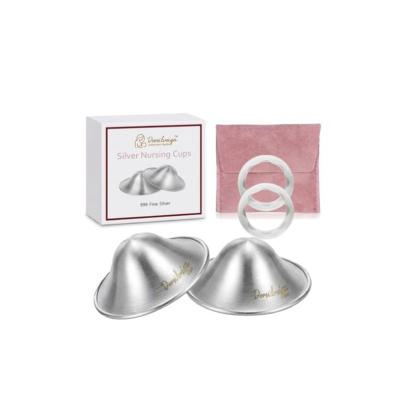 999 - Copas de lactancia de plata originales, cubierta de