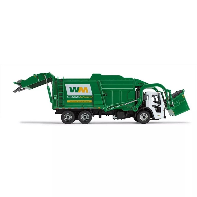 DCP newly tooled green/white Mack LR front load garbage truck