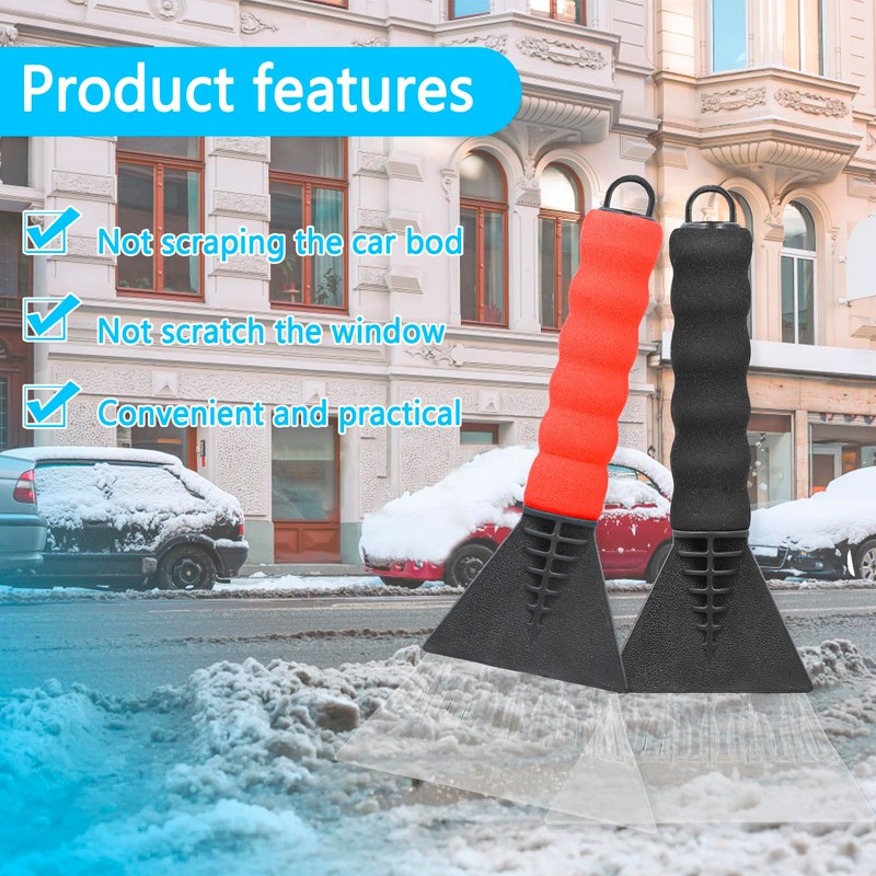 GLORHA 2PCS Heavy Duty Ice Scraper for Fridge Freezers Car
