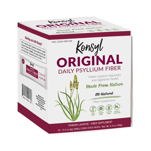 Konsyl Original Formula Daily Fiber, 100% All Natural Psyllium Husk