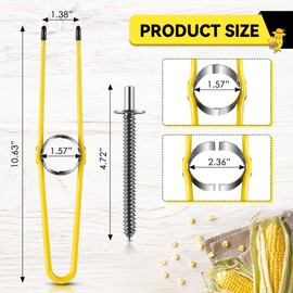 Gulfmew 1 Pack Corn Remover Tool with Drill Bit Set, Corn Stripper for Quick Kernels Removal, Corn Kernel Stripper Compatible with Power Drills, Corn Slicer for Corn Creamer and Cooking Prep