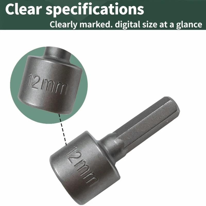 Power 14Pcs Power Nuts Driver Drill Bit Set Metric Socket