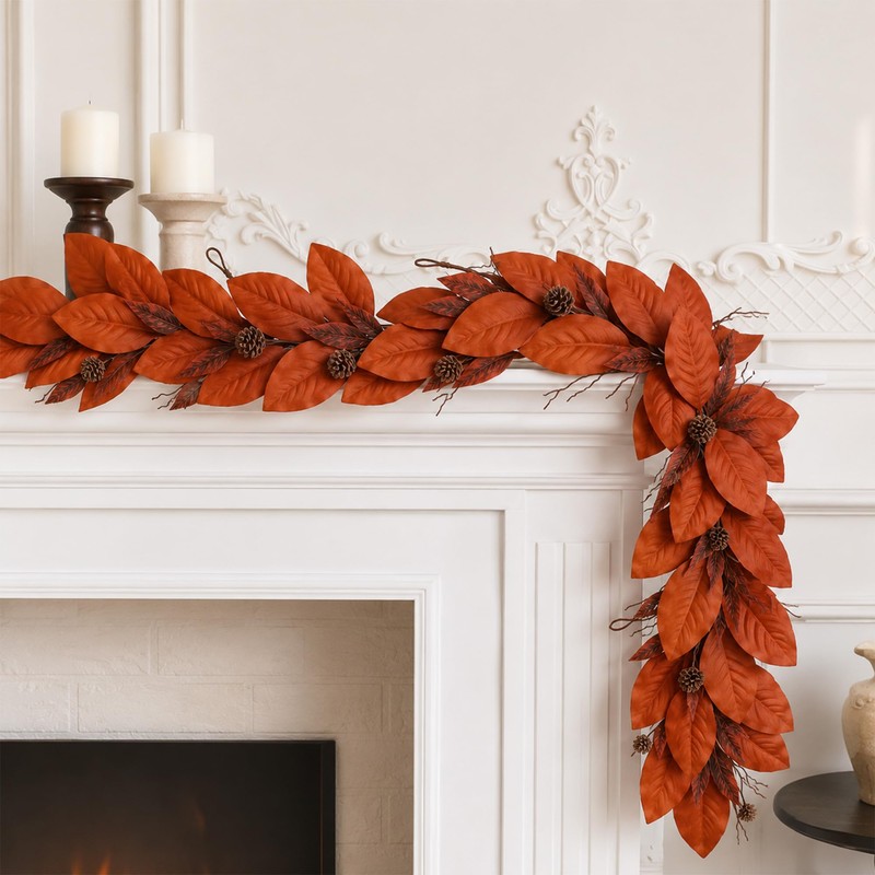 Fall Garland for Mantle, Autumn Garlands for Thanksgiving Home Decor