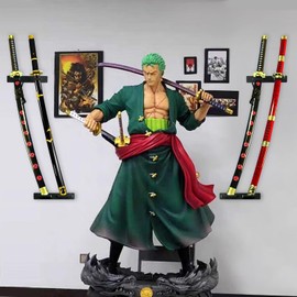 Sword Wall Mount Katana Holder Adjustable Tilting Vertical Sword Display for Samurai Sword Collection Versatile Rack Hanger for Weapon Cosplay Blade Fishing Rod Flutes Billiard Cue Sticks (2-Tier)