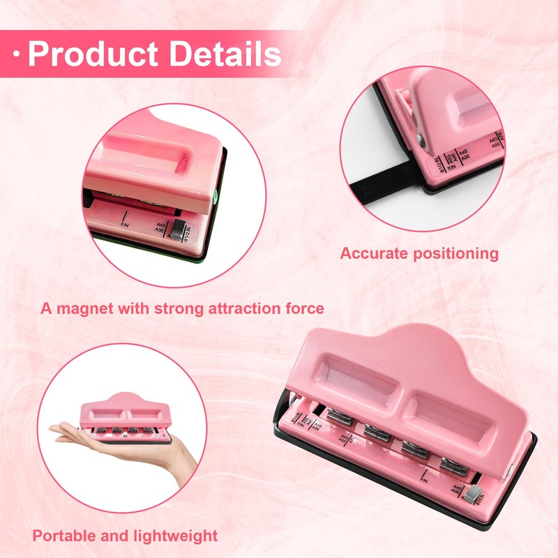 Mushroom Hole Punch, 4 Holes Mushroom Paper Puncher for Bound