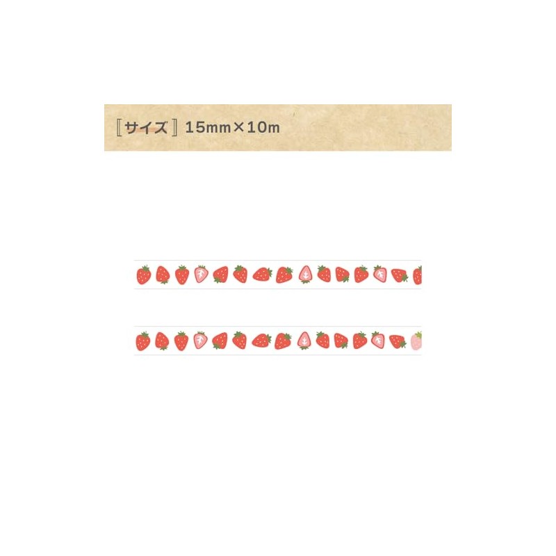 Papia Platz Masking Tape Okawari Masute Strawberry 72-030