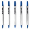 5 x Blue Quink Rollerball Pen Refills Medium - Parker