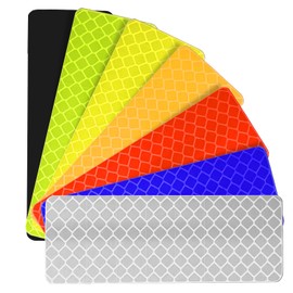 WAENLIR Optical-Grade Reflective Stickers for Bike, Reflective Safety Tape, Ultra Adhesive Safety Warning Tape for Helmet, Motorcycle, Mailbox IPX7 Weatherproof (Mixed Colors 42P)