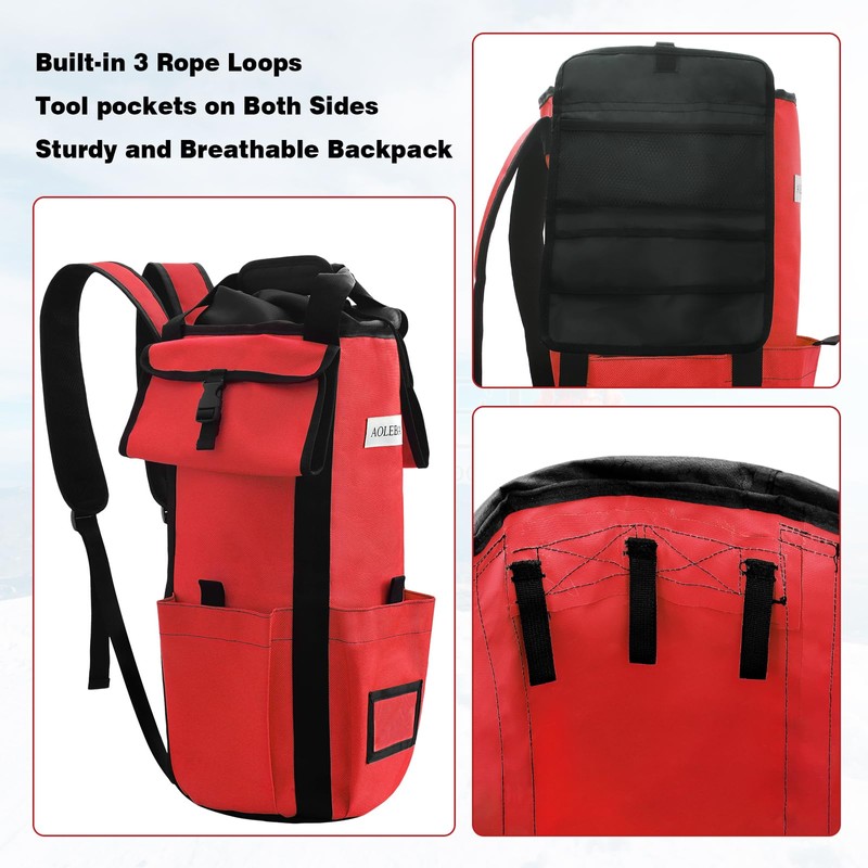 AOLEBA Arborist Rope Storage Bag Tree Climbing Rock Rope Bucket