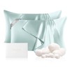 THXSILK Set of 2 100% Mulberry Silk Pillowcase for Hair