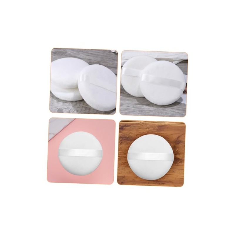 Borla de Algodón para Talco, 10cm, y Lavable, 3 Piezas
