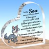 AMZQ Son Gifts Son Heart Shaped Plaque Present Son Christmas