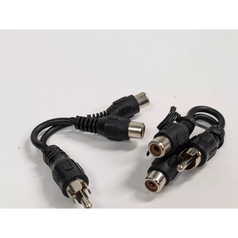 CES SHIELDED AUDIO Y CORD RCA PLUG TO TWO RCA