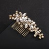 BERYUAN Clear Flower Crystal Rhinestone Teardrop Hair Comb Rhinestone Wedding
