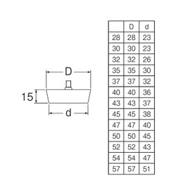 Bath for Bath Tub Drain With Rubber Stopper Strand φ 28 mm PH29 – 28 