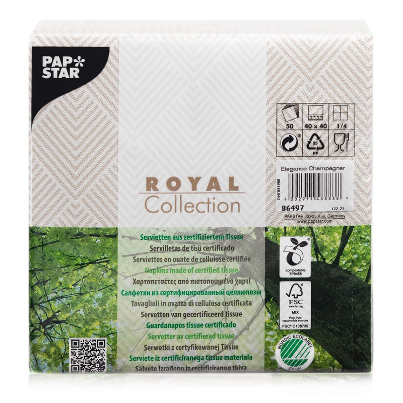 '50 Serviettes "ROYAL Collection 1/4-fold 40 cm x 40 cm