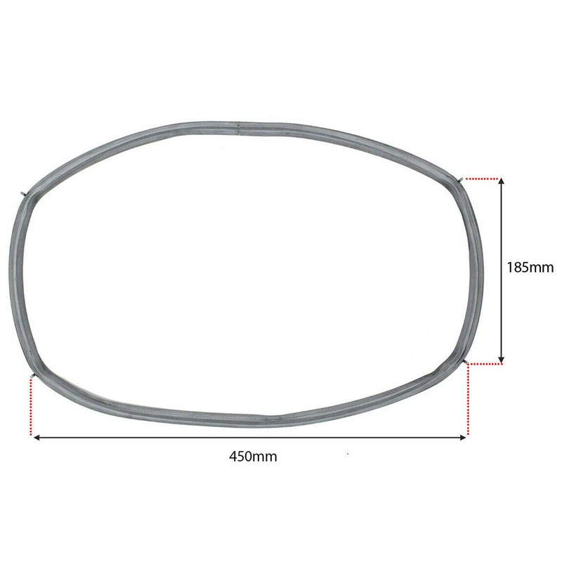SPARES2GO Top Rubber Door Seal & Corner Clips compatible with