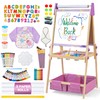3-in-1 Adjustable Kids Art Easel Set, Height Adjustable Magnetic Whiteboard