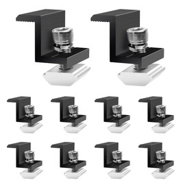 Solar Panel Mount End Clamp 30 mm Black - Solar Panel Bracket, Pack of 10 Mounting Solar Module, Solar Panel Z-Holder Solar Brackets Adjustable Clamp, Holder Solar Panel for PV Photovoltaic