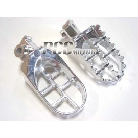 pccmotor FOR HONDA XR CRF 70 SILVER FOOTPEGS FOR XR50 CRF50 PW50 80 PIT DIRT BIKE U FP01