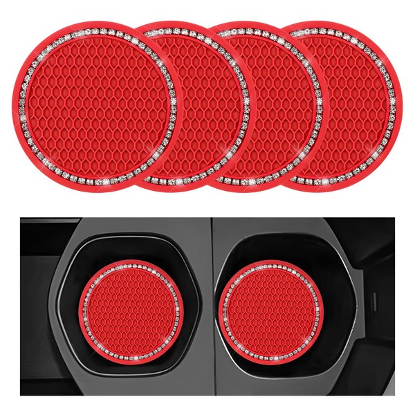 JUSTTOP 4 PCS Car Cup Holder Coaster, 2.75 Inch Diameter