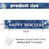 FHGG Happy New Year Backdrop Banner Decorations Polyester Sign Poster