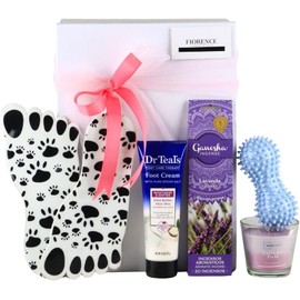 Set de Spa para Pies Dr Teal’s con Chancletas magicas, Crema Hidratante, Inciensos y Vela Aromática – Kit Relajante de Regalo