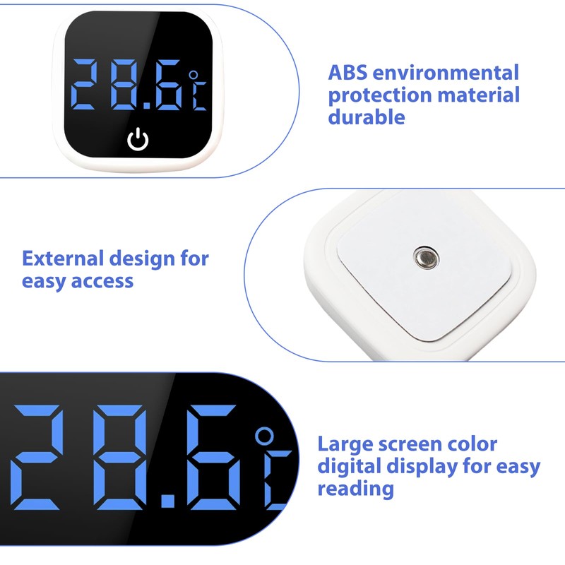 Bordeag Pack of 2 Aquarium Thermometers, Mini Digital Aquarium Thermometer,