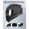 AUBOA Full Face Motorcycle Helmets for Adult Men Women, Lightweight