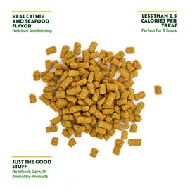 KITTY KA-ZOOM Crunchy Natural Seafood with Catnip Treats for Cats, 2.75 OZ