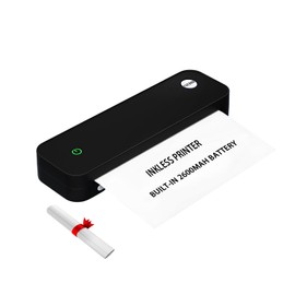 YUEBBB Portable Printer, Portable Printers Wireless for Travel, Inkless Printer, Support A4&A5 & 8.5 x 11inch Thermal Paper for Office, Travel, Home, School, Support iOS, Android, Windows