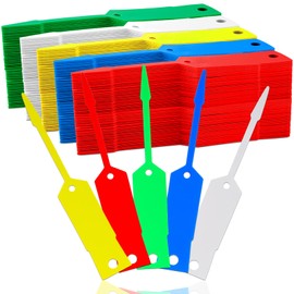 Lewtemi 1000 Pieces Self Lock Arrow ID Key Tags Car Parts Tags Key Ring Repair Labels for Office Automotive Shop Supplies(4 1/2'' X 3/4",Mixed Colors)