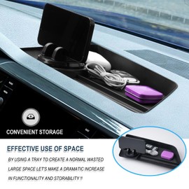 Ruiya 2024 Taos(S/SE/SEL) Behind Screen Organizer,for VW Taos Accessories Dash Storage Tray Compatible with 2022 2023 2024 VW Volkswagen Taos