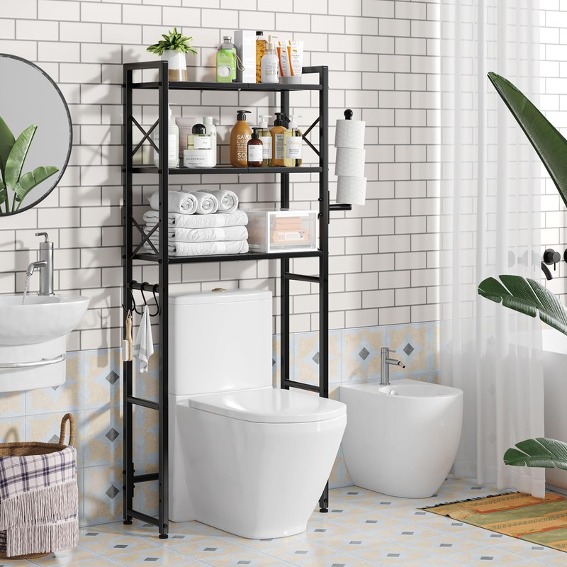 Simple Trending Over The Toilet Storage Rack with Toilet Paper