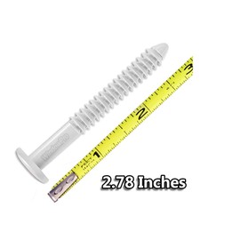 Window Shutters Panel Peg Lok Pin Pegs Screws Spikes 3 inch 32 Pack Fasteners (White) Exterior Vinyl Shutter Hardware Strongest Made in USA