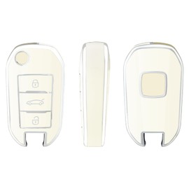 OFFCURVE Key Case Car Key Cover Key Cover Key Case Key Protective Cover Fits Peugeot 208 307 308 407 508 2008 3008 5008 Traveller Citroen C3 C4 C4L C5 DS6 Picasso Ople