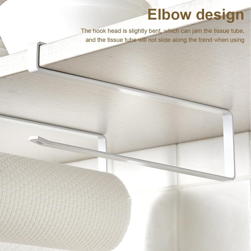 2Pcs Carbon Steel Paper Towel Holders,Roll Dispenser for Plastic Wrap