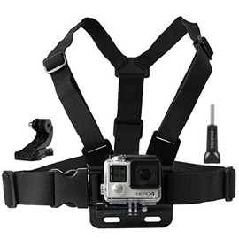 Chest Harness for GoPro Cameras - Adjustable and Compatible with Skiing, Mountain Biking, Motocross, Paddle Sports, and More