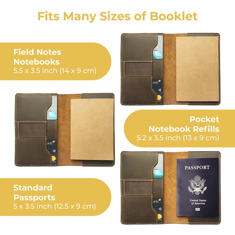 Leather Field Notes Cover, Moleskine Cahier Journal Cover | Handmade
