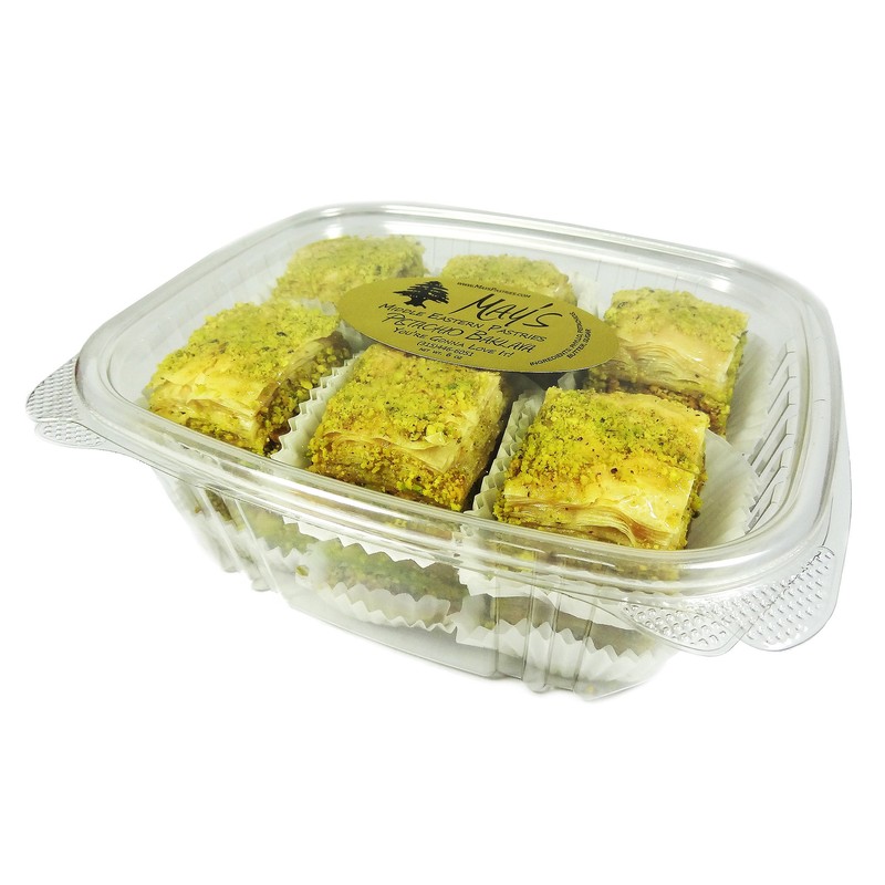 May's Middle Eastern Signature Pastries Pistachio Baklava, 12 Piece