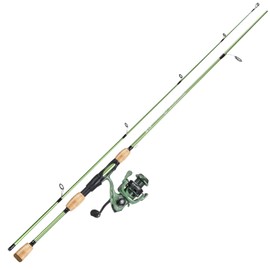 Sougayilang Fishing Rod Reel Combos, Graphite 2Pc Blanks Fishing Pole with Casting & Spinning Reel, Stainless Steel Guides- Spinning with 2000 Reel
