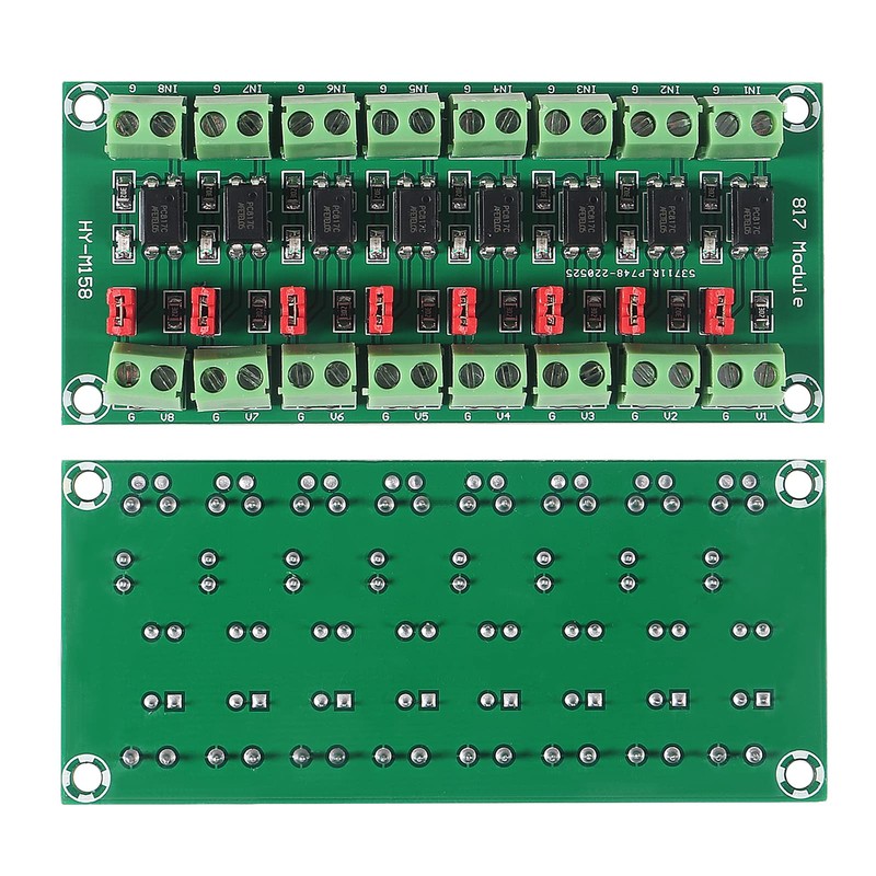 ALMOCN 4pcs 8 Channel Optocoupler PC817 8 Channel Disconnect Board