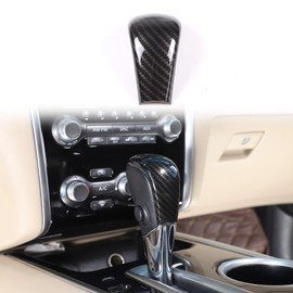 Moittellc Gear Shifter Head Cover Compatible with Nissan Pathfinder 2013-2018, Center Console Gear Shift Knob Hand Brake Cover Decorative Protection Sticker Accessories(B Carbon Fiber Pattern)