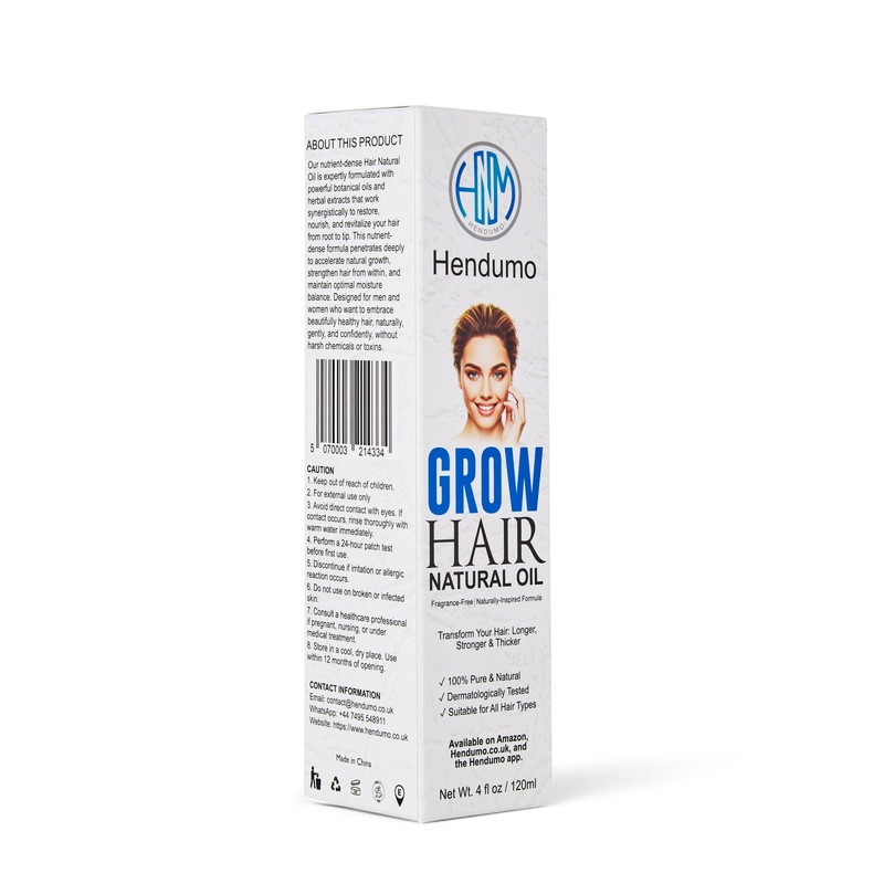 Hendumo Grow Hair Natural Oil, Unisex, 120ml