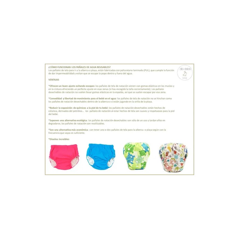Pañales De Natación Ecológicos Reutilizables Pañal Alberca