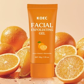 KOEC Orange VC Facial Exfoliating Gel,Limpieza Profunda Hidratación Exfoliante Facial para Eliminar Puntos Negros y para el Rostro y el Cuerpo