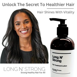 Long 'N Strong Treatment Lotion - Repair Split Ends, Thicken Hair, Strengthen Hair, Repair Damage - For All Hair Types - 240 ML
